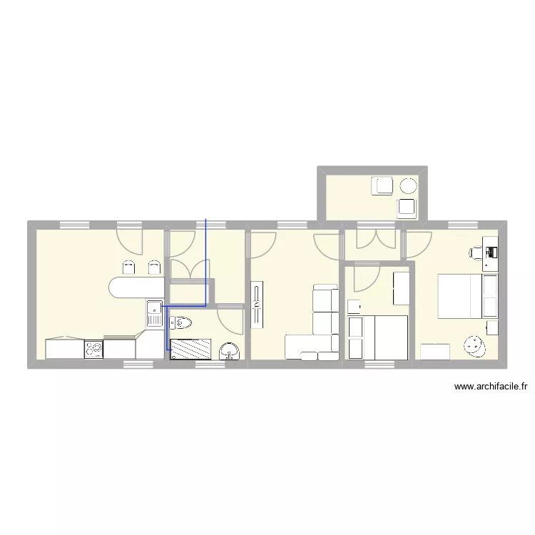 Smithy. Floor plan with 9  and 60 m²