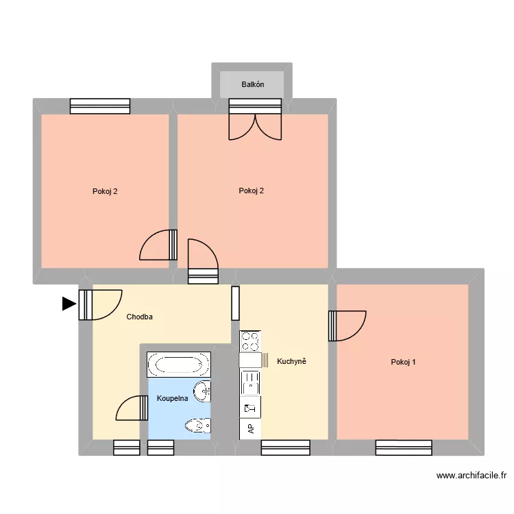 Na Nábřeží 14, byt 6. Floor plan with Na Nábřeží 14, byt 6. Floor plan with