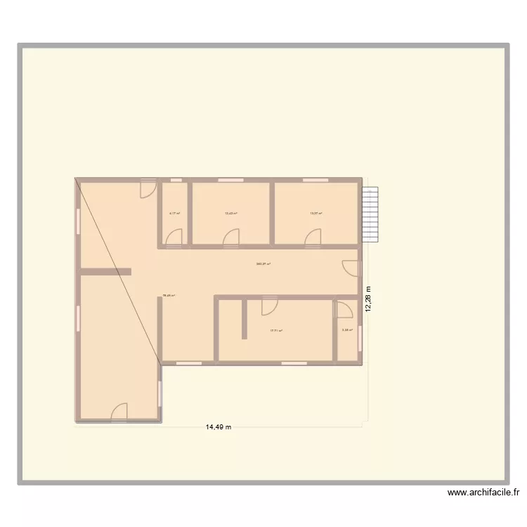 casa. Floor plan with 7  and 662 m²