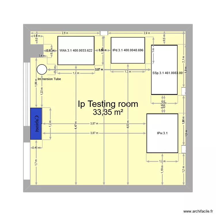 Layout water Testing. Floor plan with 1 and 33 m² Layout water Testing. Floor plan with 1 and 33 m²
