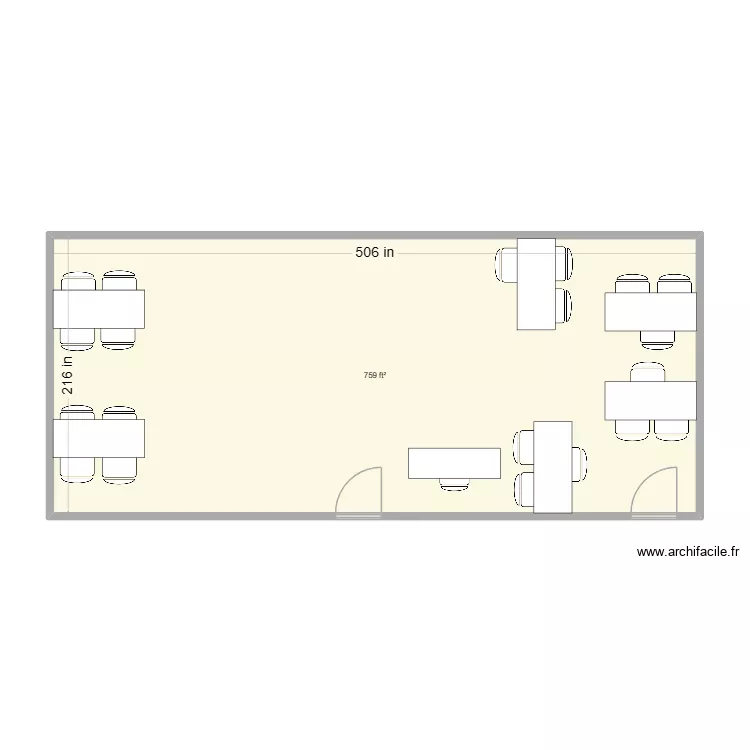 CentreDocCLG. Floor plan with 1  and 71 m²