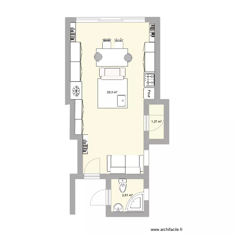 Extension 27 GPR Option 1. Floor plan with 