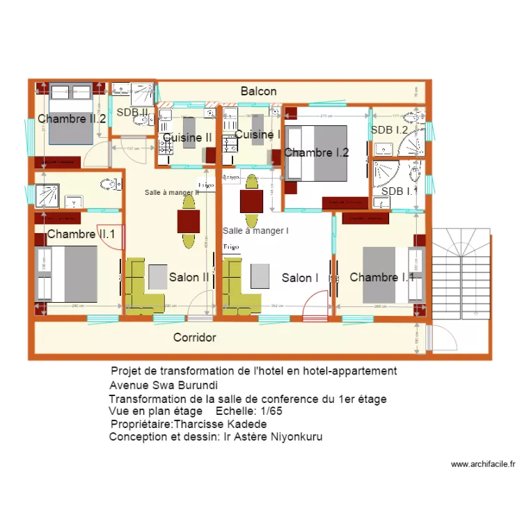 Kadede transfo salle 1er etage v2. Floor plan with 