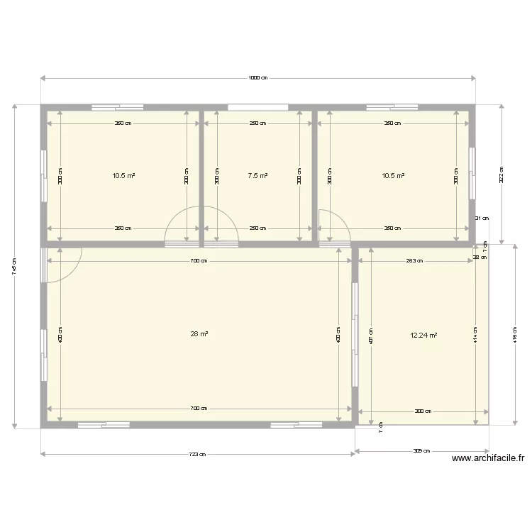 meubl. Floor plan with meubl. Floor plan with