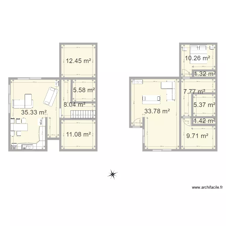 casa1. Floor plan with 