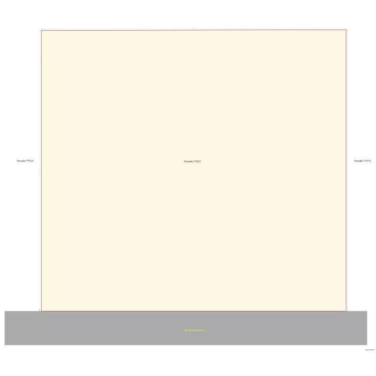 Parcelle 7735/C Q industriel. Floor plan with 