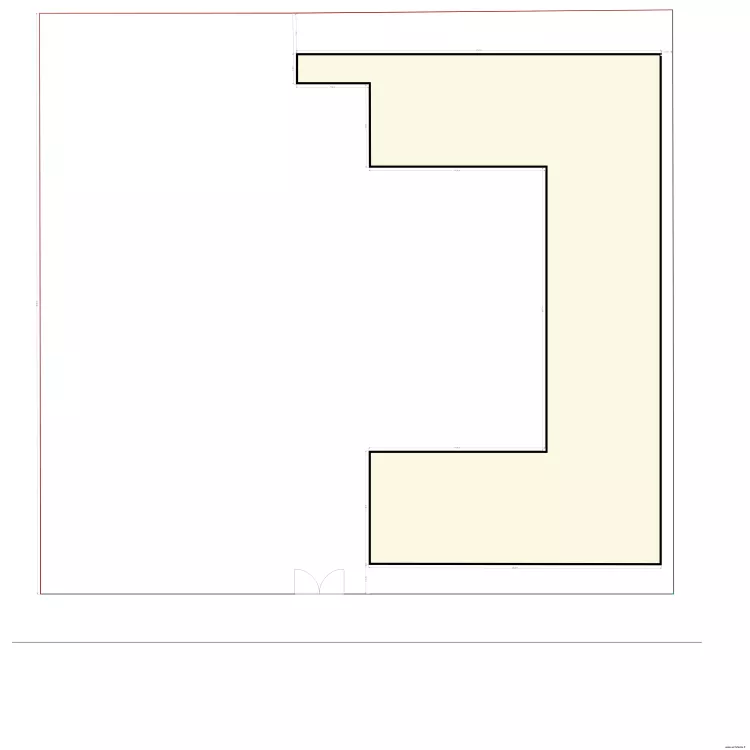 implantation sur terrain. Floor plan with 
