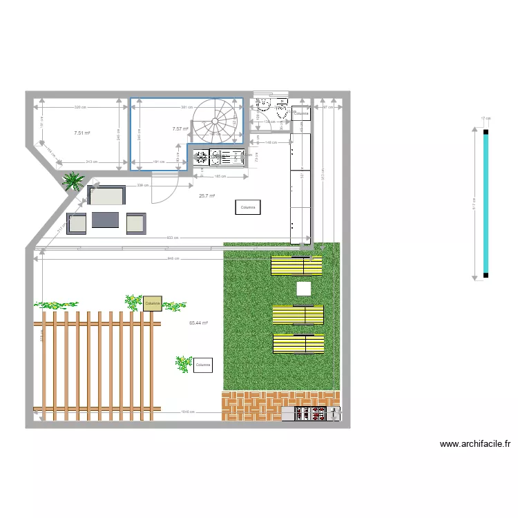 terreza. Floor plan with 