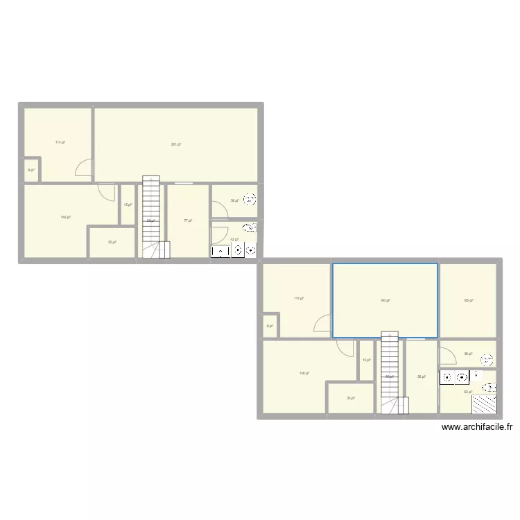 Sous-sol. Floor plan with 