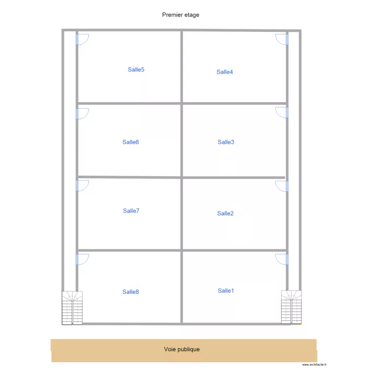 third level. Floor plan with 