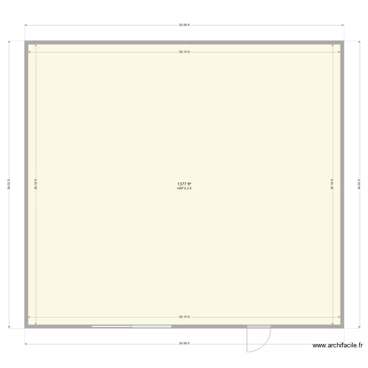 Tissue Freezer No Walkway. Floor plan with 