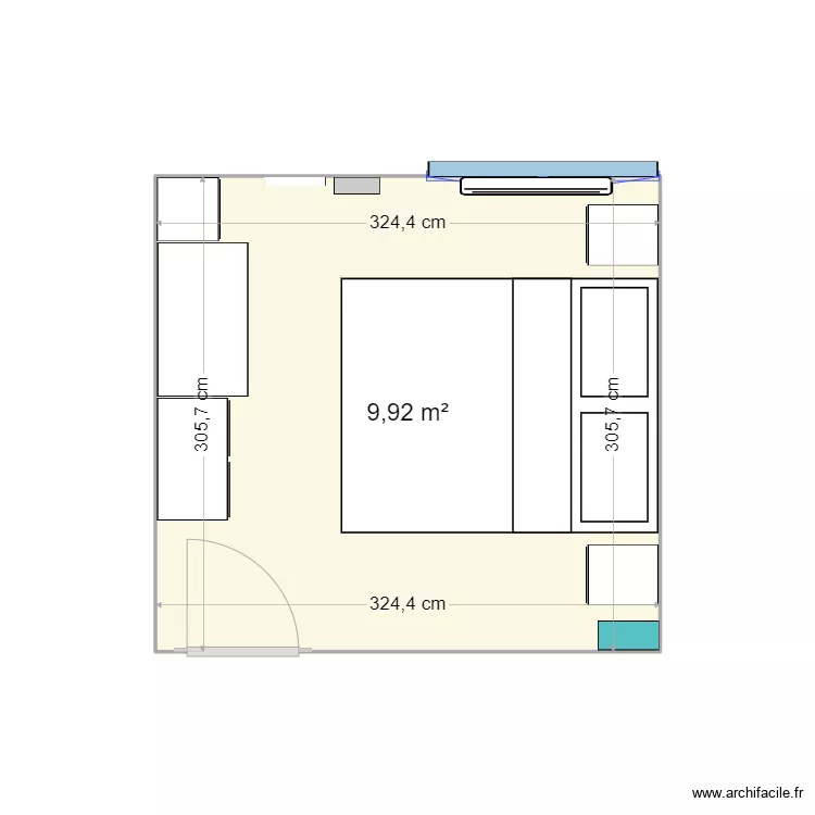 Habitaci&oacute;n Tinin. Floor plan with 