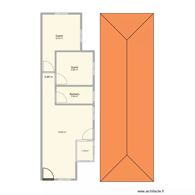 A venda 1. Floor plan with 5  and 41 m²