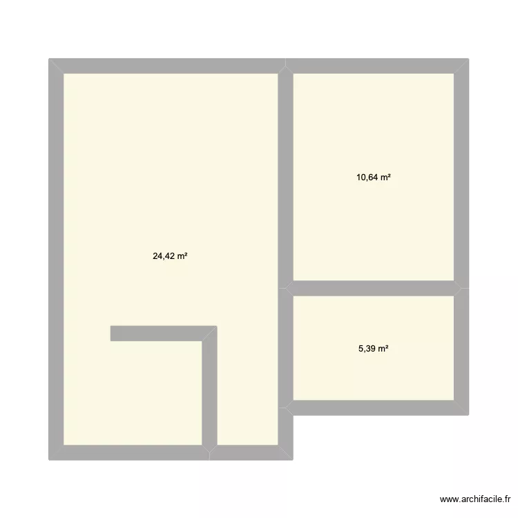 AppartPessac. Floor plan with 3  and 40 m²
