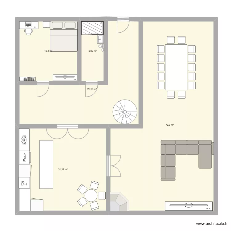 Dream house first floor. Floor plan with 5 Rooms and 152 m² Dream house first floor. Floor plan with 5 Rooms and 152 m²