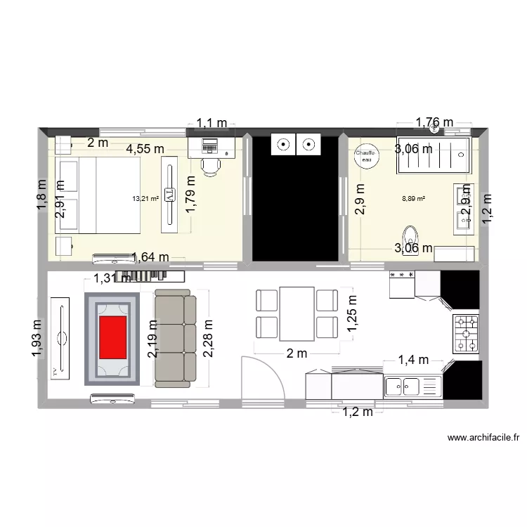 casap. Floor plan with 3 and 28 m² casap. Floor plan with 3 and 28 m²