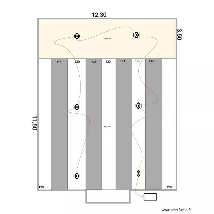 plano detector incendios 2. Floor plan with 