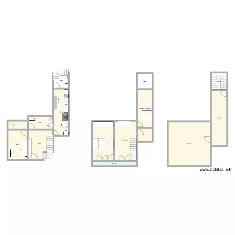 cogollos. Floor plan with 15  and 142 m²