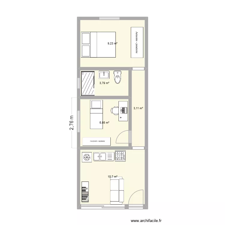 casa jd sjose 2. Floor plan with 5  and 34 m²