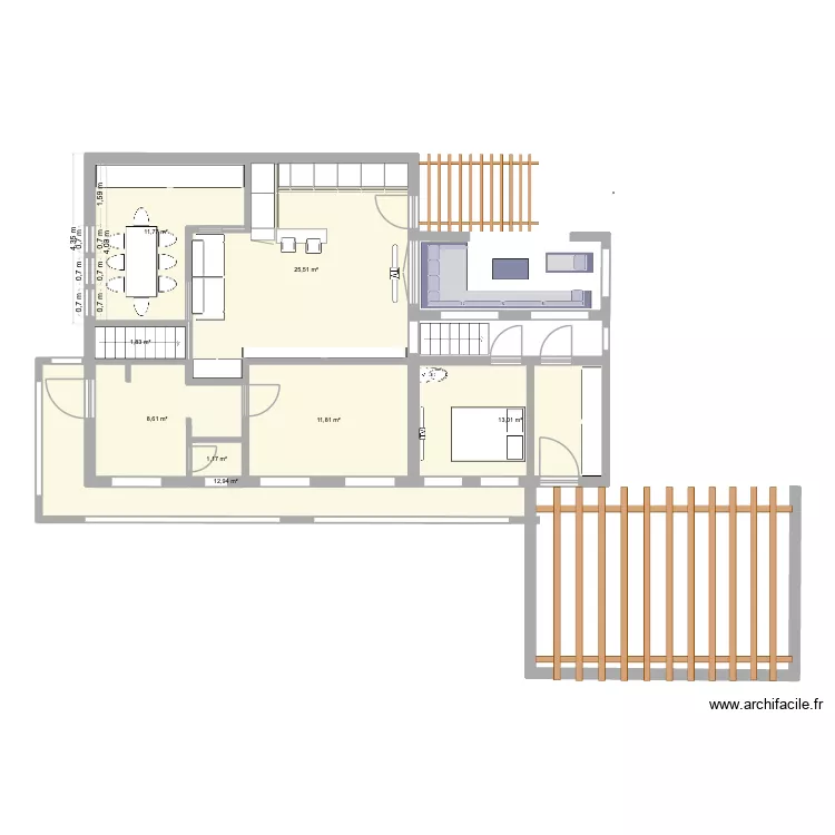 PoB26. Floor plan with 8  and 87 m²