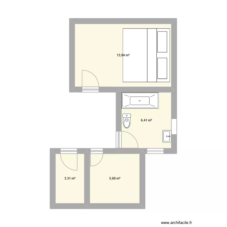 planta baixa 2. Floor plan with 4  and 29 m²