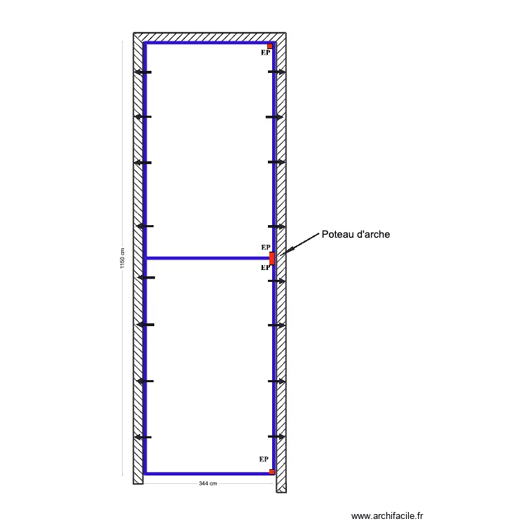 Sergey Garage Carport V2-AC. Floor plan with 