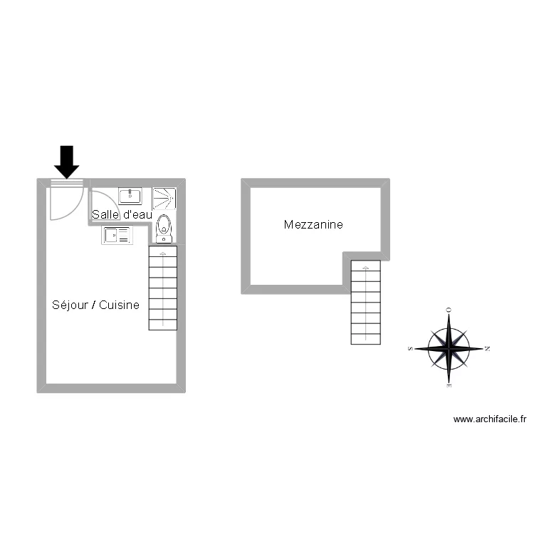 51599 GOLETTO. Floor plan with 3  and 22 m²