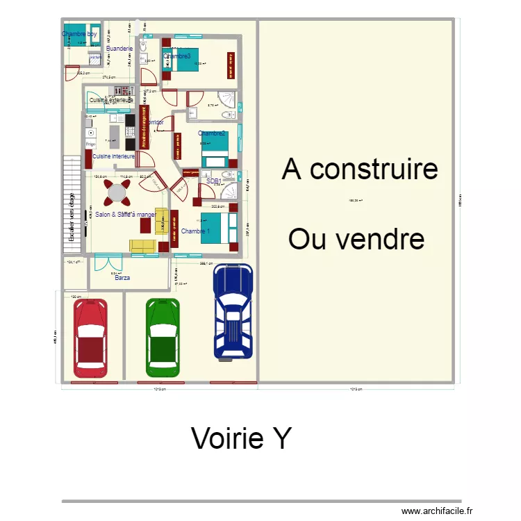 vue en plan Callixte Nyabugete IV RDC3. Floor plan with 