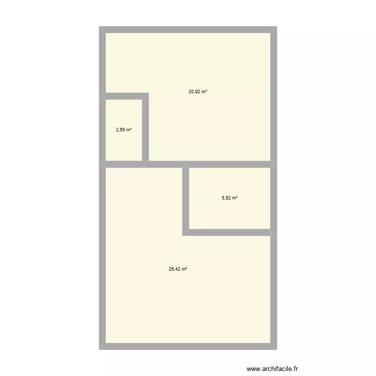 CROQUI JD CELESTE. Floor plan with 4  and 56 m²