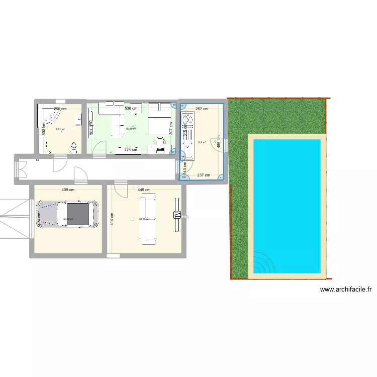 plano habitaci&oacute;n. Floor plan with 