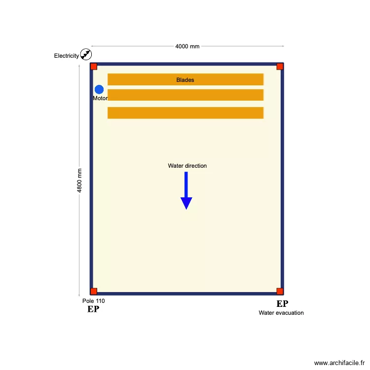 Norman. Floor plan with 1  and 18 m²