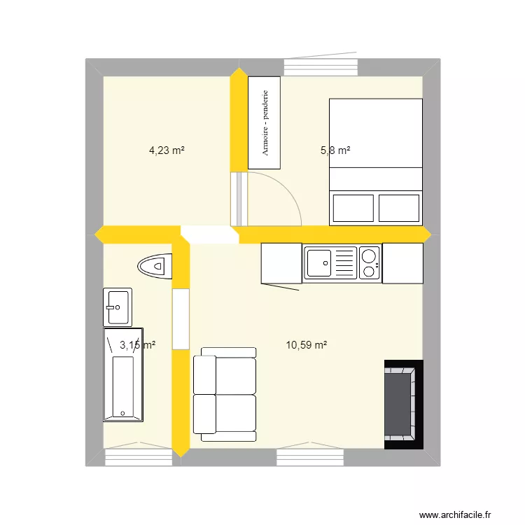Sean's Place. Floor plan with 