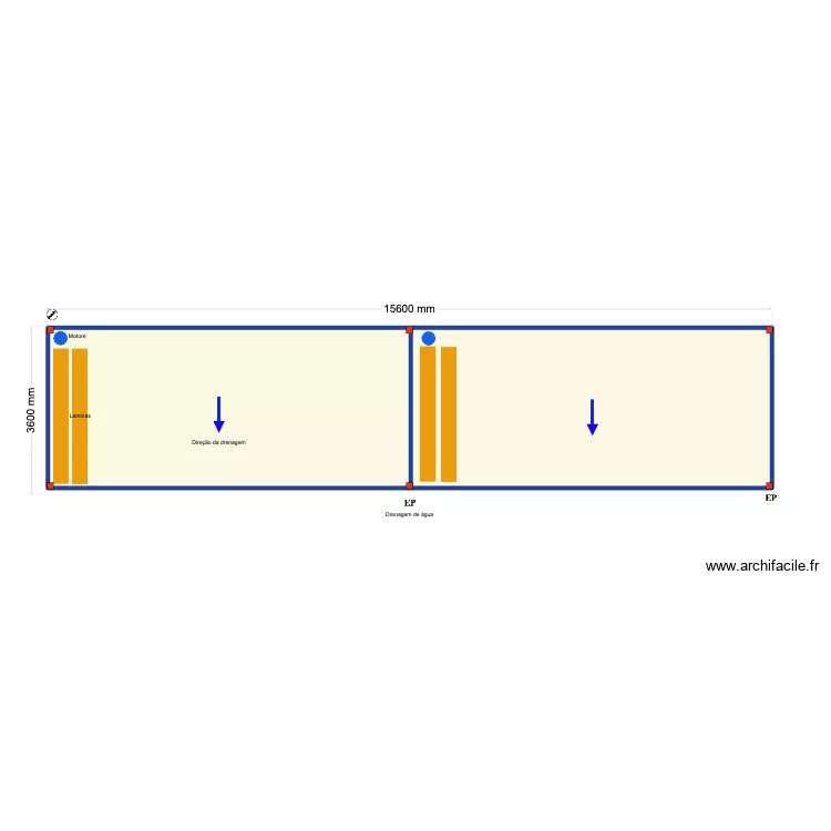 3500x15900 Pinheiro. Floor plan with 2 and 53 m² 3500x15900 Pinheiro. Floor plan with 2 and 53 m²