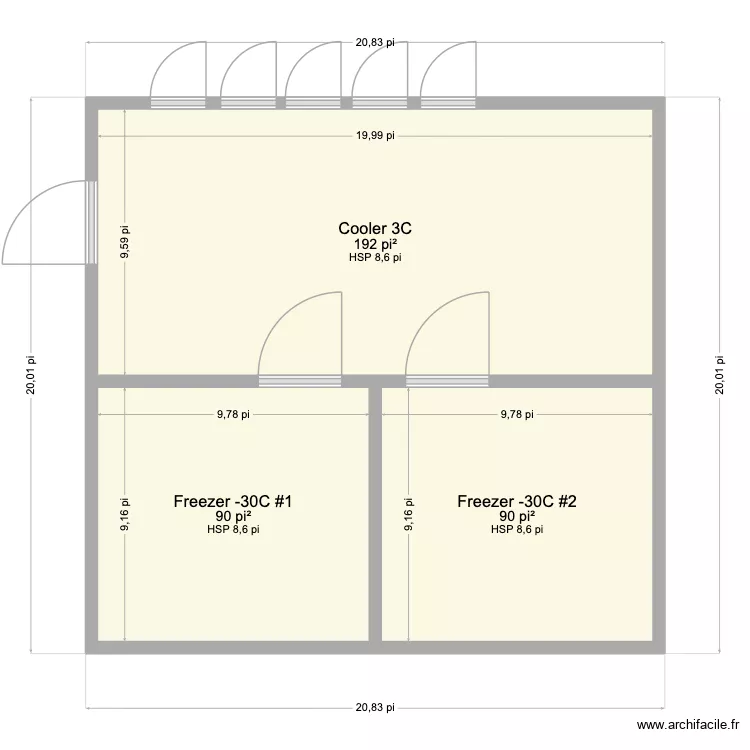 Cooper 3 Room FINAL. Floor plan with 3  and 34 m²