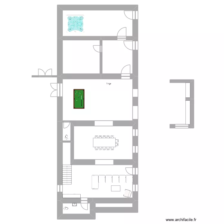 Pac&eacute;  Projet Maison. Floor plan with 