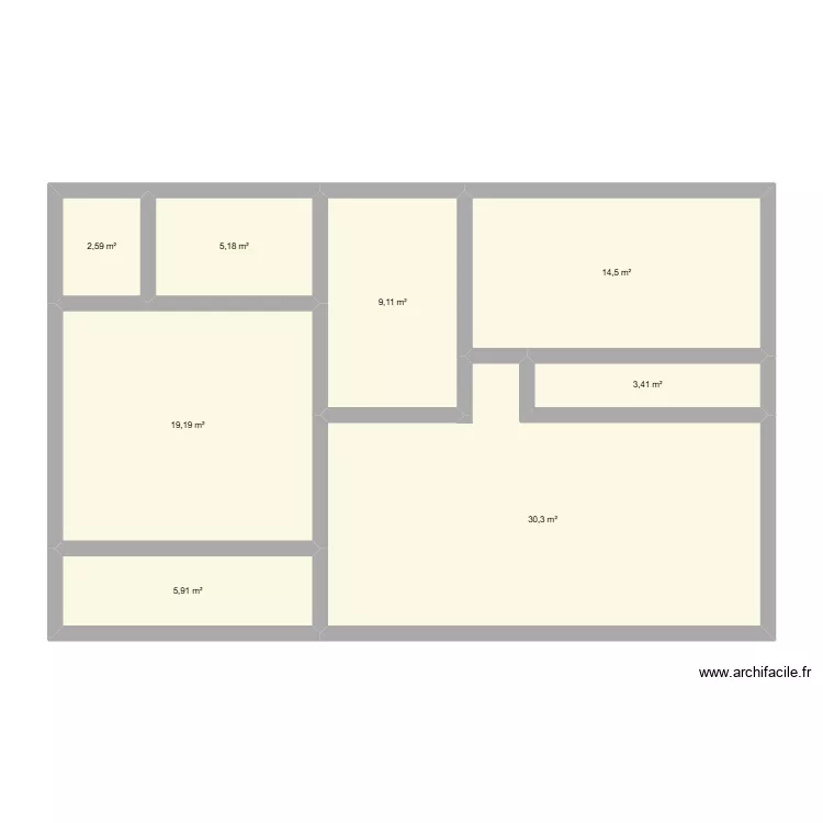 Casa Familia Castillo. Floor plan with 8 and 90 m² Casa Familia Castillo. Floor plan with 8 and 90 m²