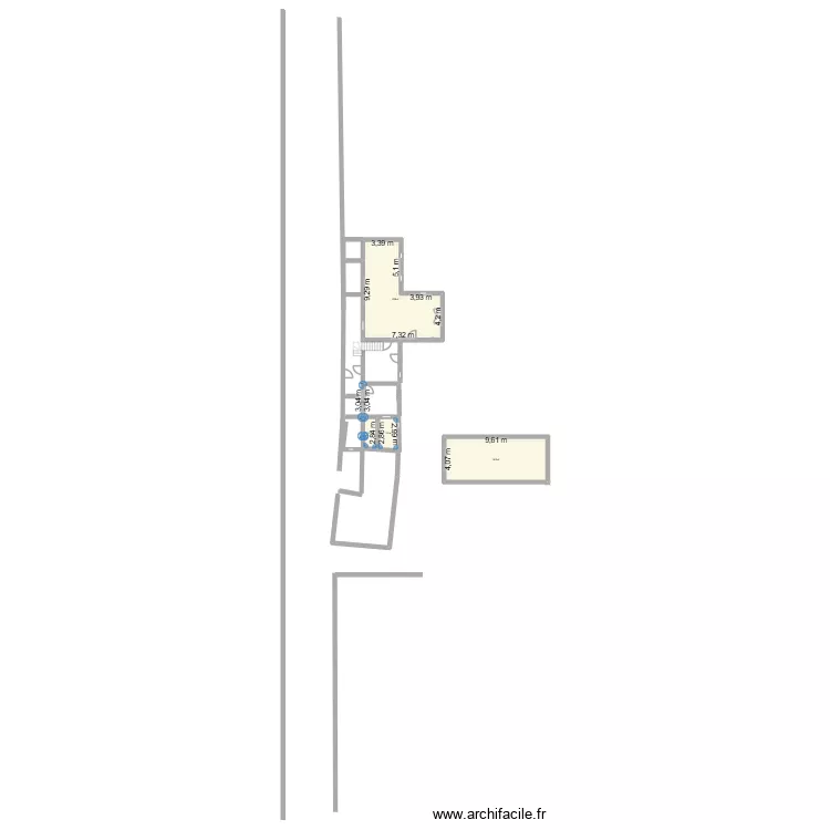 Fondettes. Floor plan with 5  and 96 m²