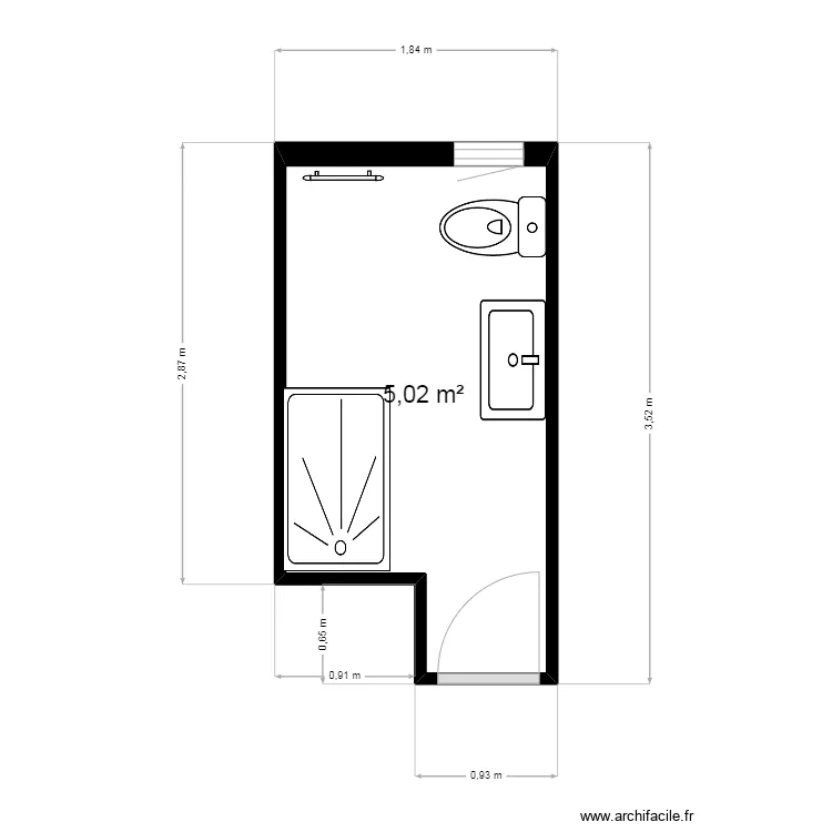 Manel Morente  (distribucion lavabo). Floor plan with 