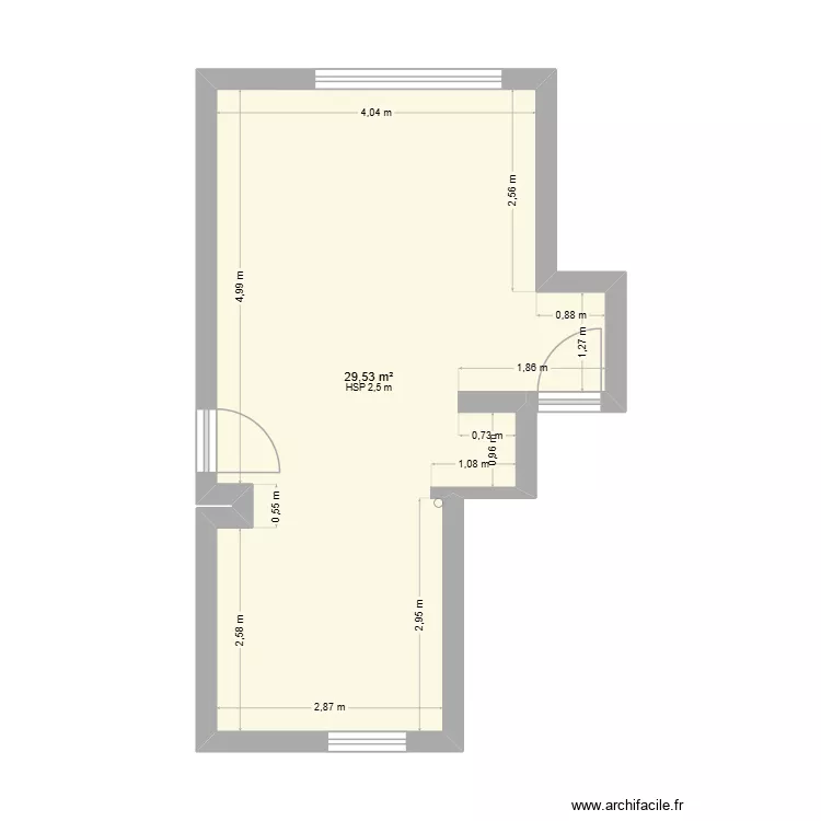 plan billy. Floor plan with 1  and 30 m²
