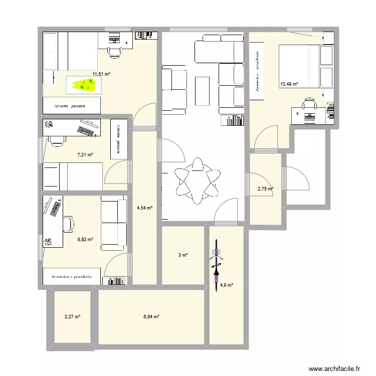 Piso sin muebles. Floor plan with 10 and 63 m² Piso sin muebles. Floor plan with 10 and 63 m²