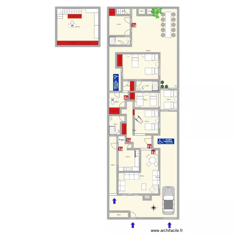 casa domicilio media luna final. Floor plan with 21 Rooms and 289 m² casa domicilio media luna final. Floor plan with 21 Rooms and 289 m²