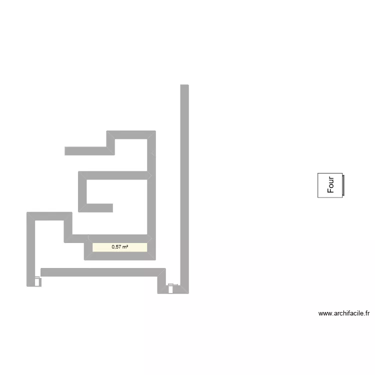 Momo. Floor plan with 1  and 1 m²