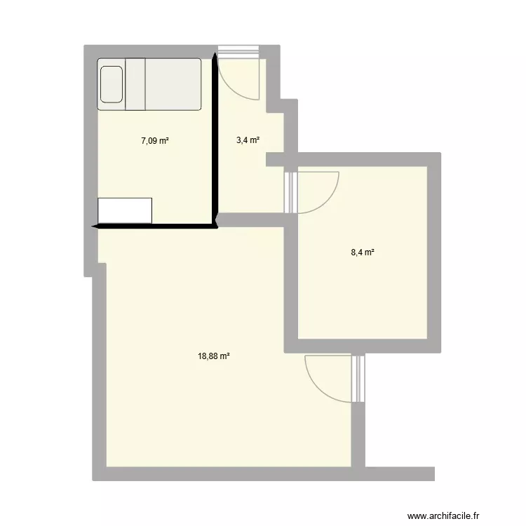 kjghjhg. Floor plan with 4 Rooms and 38 m²