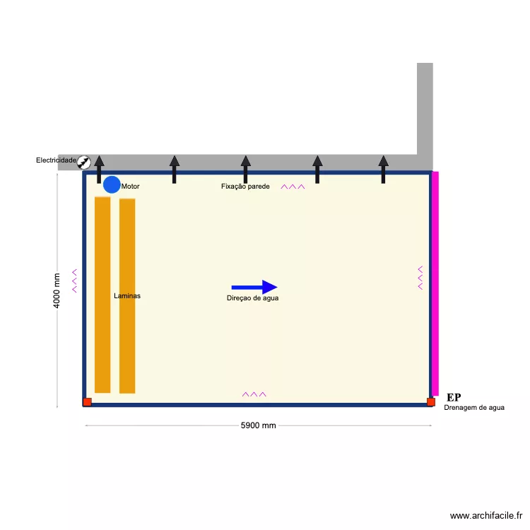 4000*5900 joaquim 1 module. Floor plan with 4000*5900 joaquim 1 module. Floor plan with