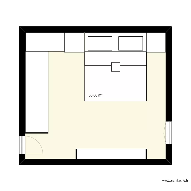 BED. Floor plan with 