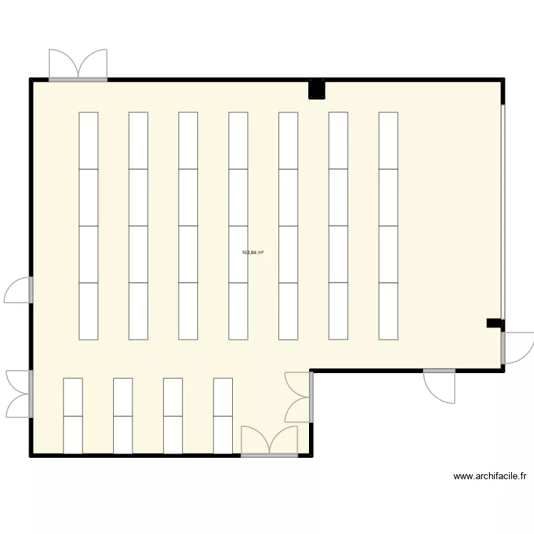 STK - Canteen. Floor plan with 2  and 164 m²
