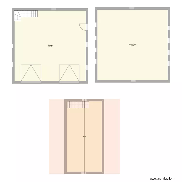 Garage. Floor plan with 3  and 183 m²