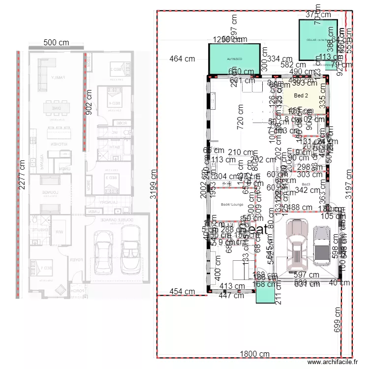 Plan I. Floor plan with Plan I. Floor plan with
