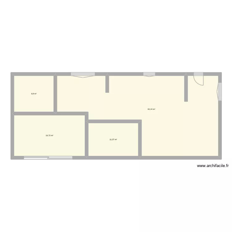 Projet d'unité - Zoé Desnoyers. Floor plan with 4 and 105 m² Projet d'unité - Zoé Desnoyers. Floor plan with 4 and 105 m²