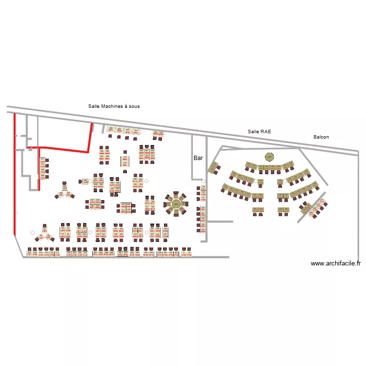 Plan au 30.06 Termin&eacute;. Floor plan with 2  and 35 m²